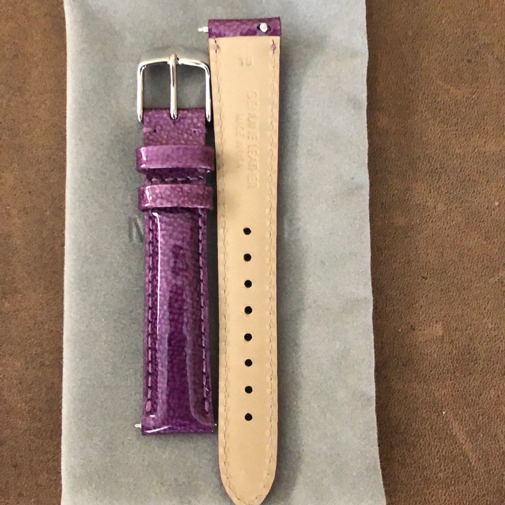 Michele Purple Patent Leather Strap 16 mm - Picture 2 of 3